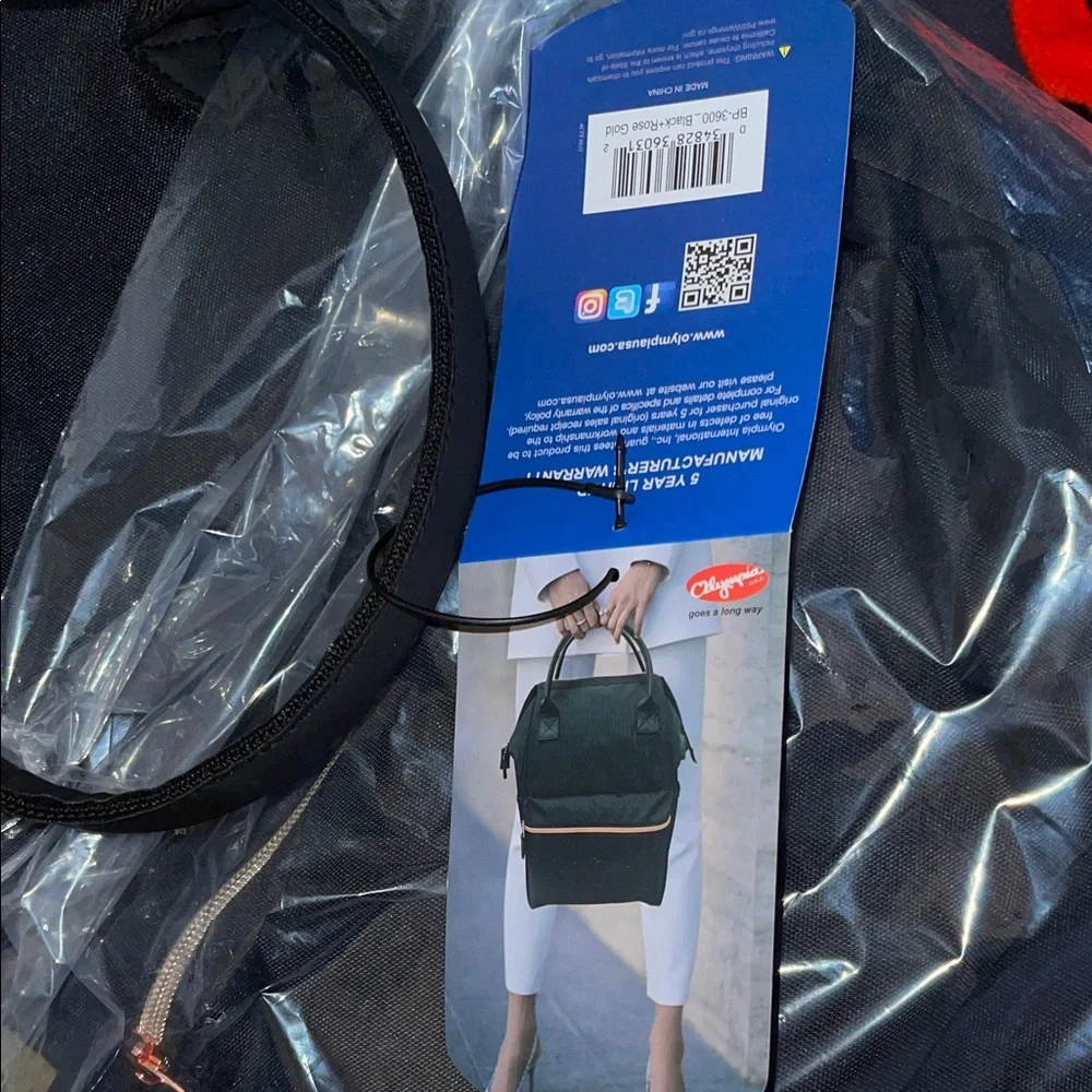 Olympia Melody 16" Black/Rose Gold Backpack - Picture 2 of 8